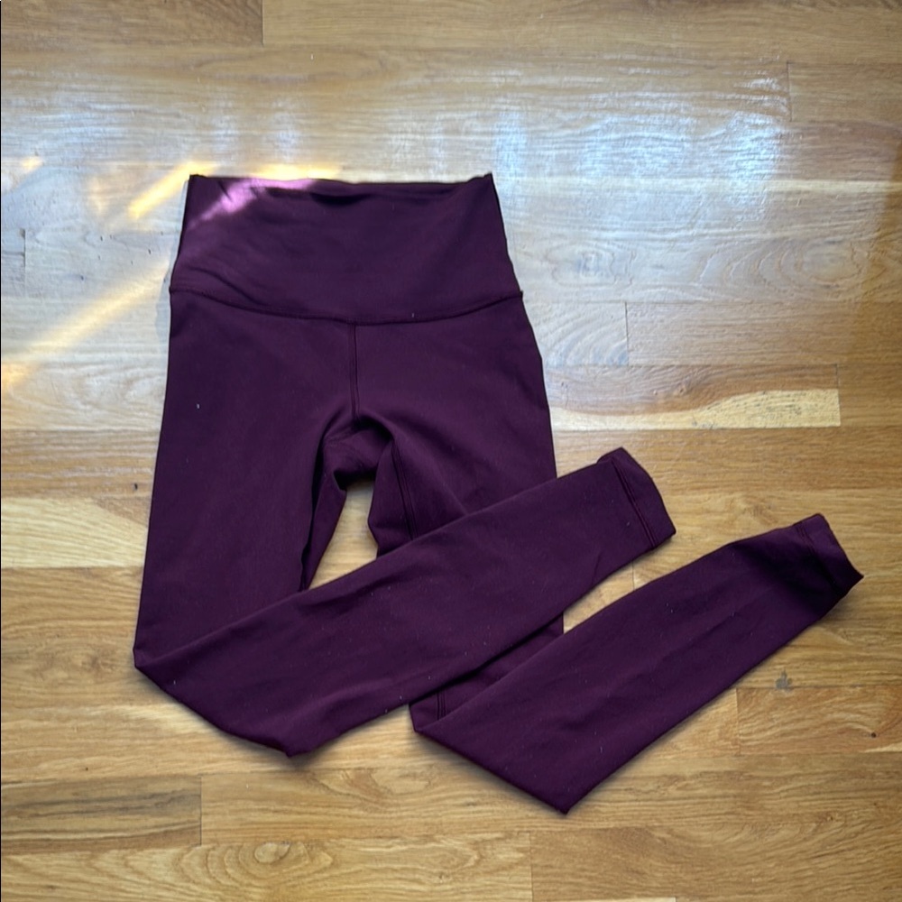 Lululemon dark red leggings (older wunder under type)